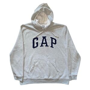GAP Athletic Hoodie Sweatshirt Y2K Pullover Gray Mens Size XL (K)